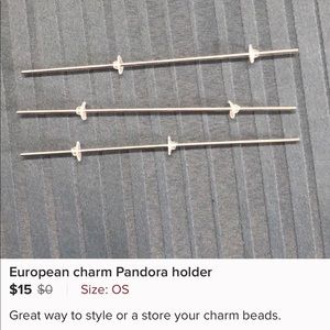 Charm bars for pandora or European charms lot of 3